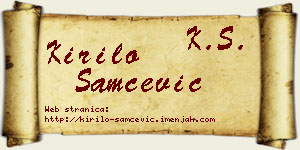 Kirilo Samčević vizit kartica